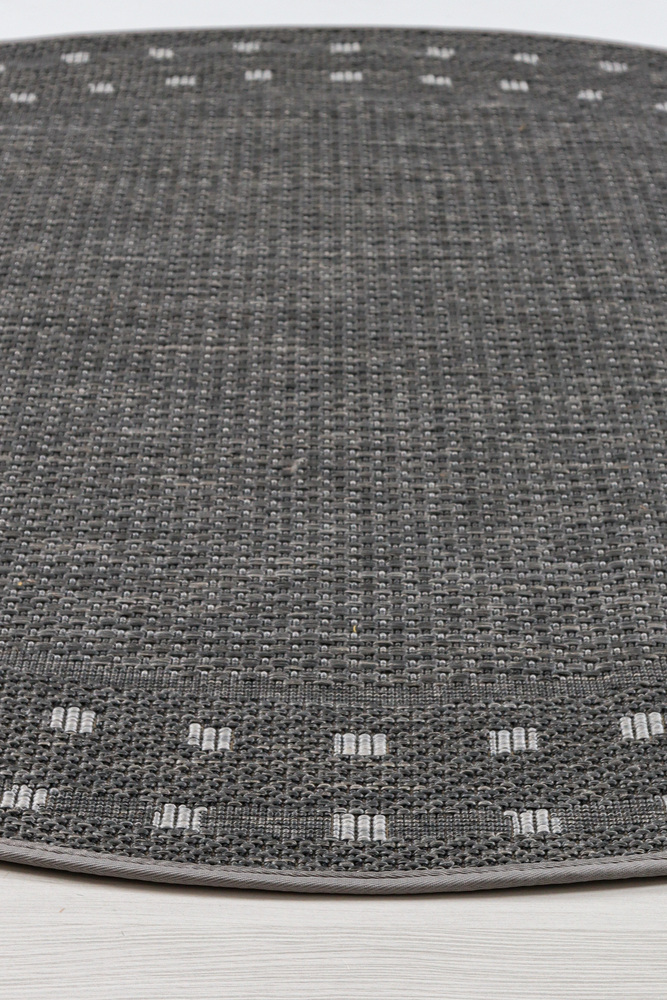 Matta-Macro-mörkgrå-rund-Matt-Tema