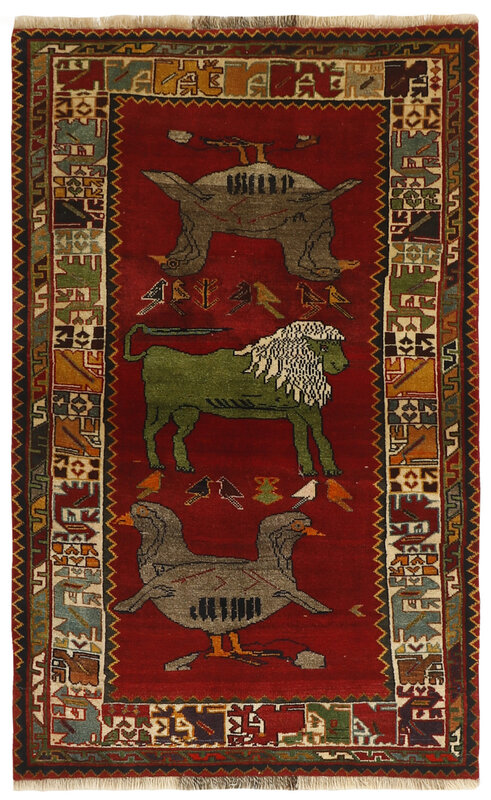 Kashghai Old Figural 114x182