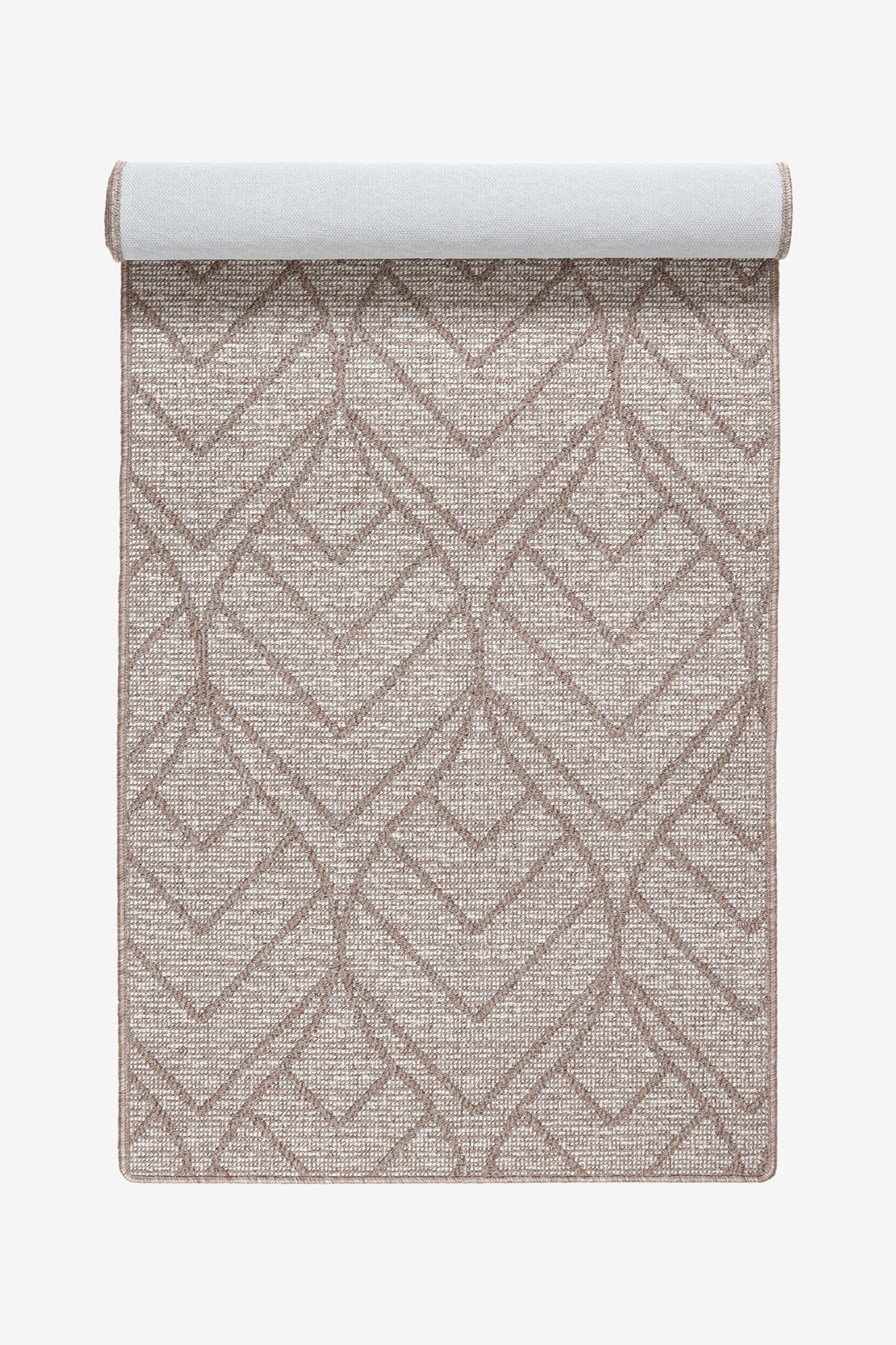Alfombra de pasillo BCF OPAL beige 80x680 cm